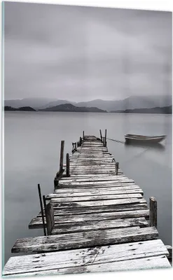 Produktbild von Bilder auf glas - Einteilig - Brücke See - 70x100cm - Glasbilder - Wandbilder - Bilder - Kunstdruck - zum Aufhängen bereit - Wanddekoration aus Glas - Glas Bilder - Wandbild auf Glas - GPA70x100-3547