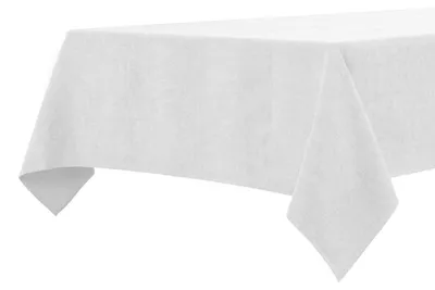 Immagine prodotto di Tovaglia bianca grigio chiaro, 140 x 240 cm, idrorepellente, in microfibra, forma rettangolare