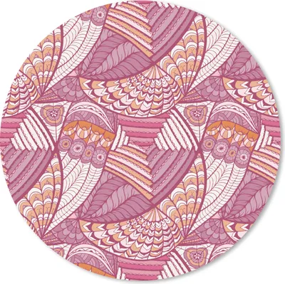Produktbild von MuchoWow® Mauspad Mousepad Mädchen - Federn - Rosa - Muster - Mädchen - Kinder - Kinder 40x40 cm - Mousepads - Maus Mat - Pad - Mausunterlage - Schreibtisch Accessoires
