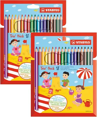 Produktbild von Dreikant-Buntstift - STABILO Trio dick - 2x 18er Pack