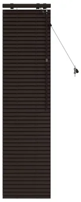 Zdjęcie produktu dla Żaluzja drewniana, ciemnobrązowa, 50 x 160 cm, 35 mm, wykonana z litego drewna paulowni