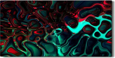 Produktbild von Wandkunst Leinwand Bild Uhr Geräuschlos Kunstdruck 60x30 Abstrakte Kunst - schwarze Hände