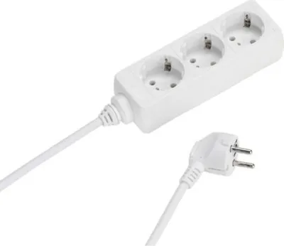 Produktbild von ViVanco™E3 W15, 3 AC-Ausgänge, Typ F, 230 V, Weiß, 1,4 m, 1 Stück(e)
