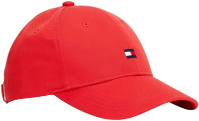 Zdjęcie produktu dla Czapka dziecięca uni  Tommy Hilfiger, mały flagowy motyw, regulowany rozmiar, czerwony (Rapid Red), rozmiar L-XL