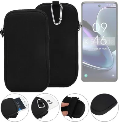 Produktbild von K-S-Trade Neopren-Hülle Handyhülle kompatibel mit TCL 50 5G Schutzhülle Neoprenhülle Sleeve Schutz-Hülle Gürtel Tasche Case Holster Handytasche