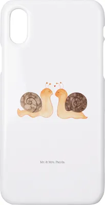 Produktbild von Mr. & Mrs. Panda Iphone 10 Handyhülle Schnecken Liebe - Weiß - Geschenk, Große, X, Handy Case, Cover, Zufrieden, glücklich, Pärchen, Verliebt, Freundin