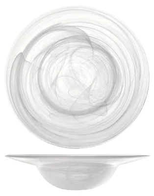 Pastateller Alabastro, Glas, Weiß, 23,5 cm