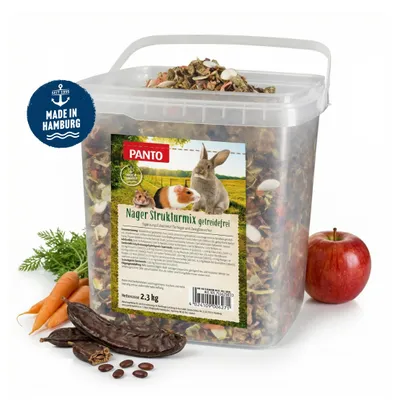 Produktbild von PANTO Nager Strukturmix getreidefrei 2,3 kg - Nagerfutter mit Gemüse und Kräutern