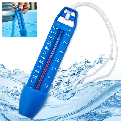 Produktbild von Poolthermometer HECHT 060501 | Schwimmbadthermometer mit Befestigungsband | 0–50 °C | Für Pool, Whirlpool & Teich | Bruchfest