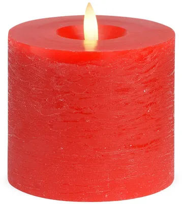 Immagine prodotto di Set di 4 candele a LED di cera vera che tremolano 10x9 cm rosso