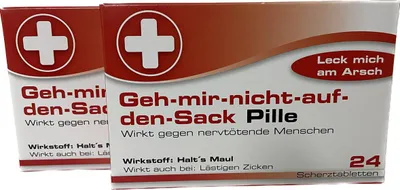 Produktbild von Geh Mir Nicht Auf Den Sack Pille Scherztablette 2er Set