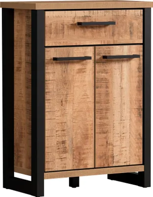 Produktbild von trendteam Garderobe Enna Garderobenkommode Mango/Schwarz, B/H/T 73/100/39 cm