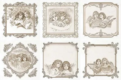 Zdjęcie produktu dla Zestaw papierów ryżowych - ITD RSM058 anioły