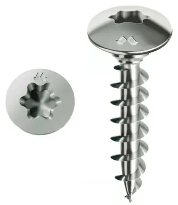 Image de Vis MUSTAD Panelvit FC Tête de penture - Torx - Ø6x50mm - Chromitting - Boite de 200 - PV029A600500C8C