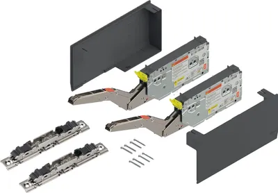 Produktbild von BLUM  Kraftspeicher Set LF 3200-9000 mit Befestigung & Abdeckung tiefgrau