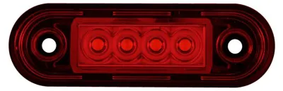 Produktbild von LED Seitenmarkierungsleuchte 4 LEDs 12-24V 83mm in Rot