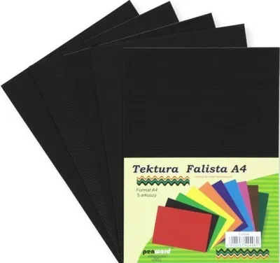 Immagine prodotto di Cartone ondulato A4 nero, 5 fogli