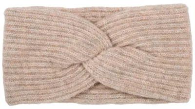 Produktbild von styleBREAKER Damen Strick Stirnband mit Twist Knoten und Rippenmuster einfarbig, warmes Winter Haarband, Headband 04026072