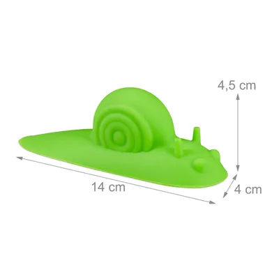 Obrázok produktu pre Zarážka na dvere slimák, sada 4 kusy, zelená RD0169