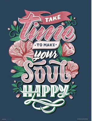 Produktbild von Motivational - Kunstdruck - Happy