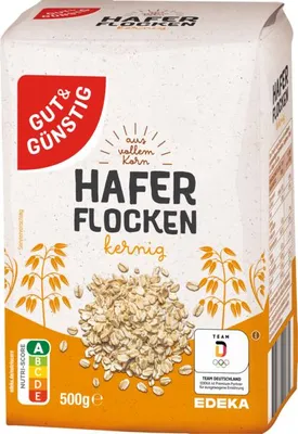 Produktbild von Gut & Günstig Haferflocken Kernig 500 g | fein geschrotet für ein weiches Frühstück