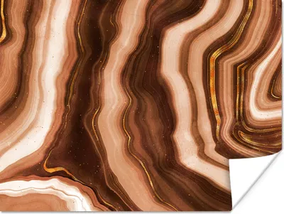 Produktbild von MuchoWow® Poster Achat - Braun - Gold - Geode Stein 120x90 cm - Wandbild