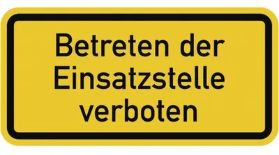 Produktbild von Dreifke® Schild Betreten der Einsatzstelle verboten, Aluminium, reflekt. RA1 ...