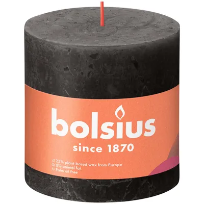 Produktbild von Bolsius Rustikale Stumpenkerze 100/100, grau