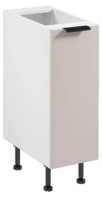 Image de Meuble bas à une porte SALERNO - largeur 30 cm, blanc/beige