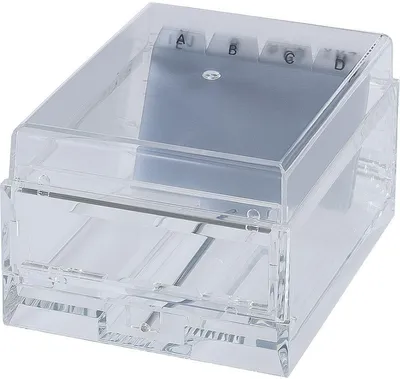 Produktbild von Karteibox Acryl 15x11x8cm glasklar Packung mit 6 Stück