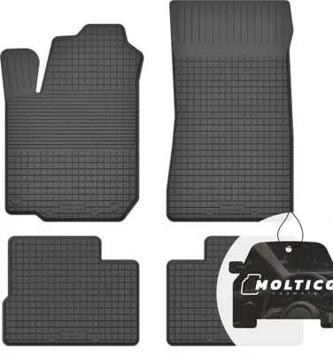 Image de Tapis en caoutchouc avec bordure Tapis de voiture en caoutchouc Tapis de voiture ajusté 4 pièces - convient à Fiat Bravo II 2006-2014