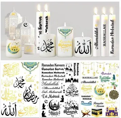 Productafbeelding van Ramadan-kaarsentattoos - set van 6 kaarsen voor decoratie