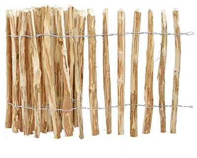 Immagine prodotto di Recinzione in legno - Cancello da giardino - Schermo per giardino - Legno di nocciolo resistente agli agenti atmosferici - Altezza 60 cm x Lunghezza 500 cm - Naturale
