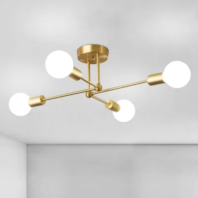 Obrázek produktu pro Průmyslová stropní lampa se 4 paticemi E27 a nastavitelným designem
