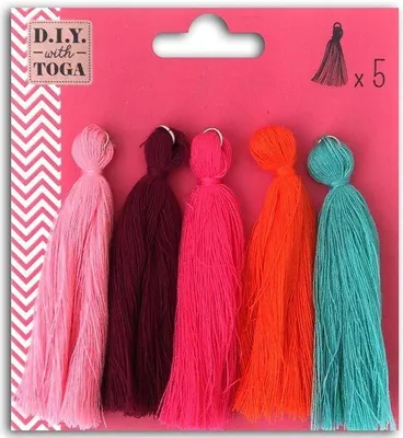 Produktbild von 5 Maxi Baumwoll-Quasten 8 cm - Sommer