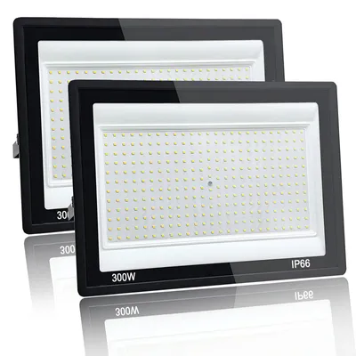 2x 300W LED-Flutlicht IP66 30000LM 6500K kaltweiß für Außen