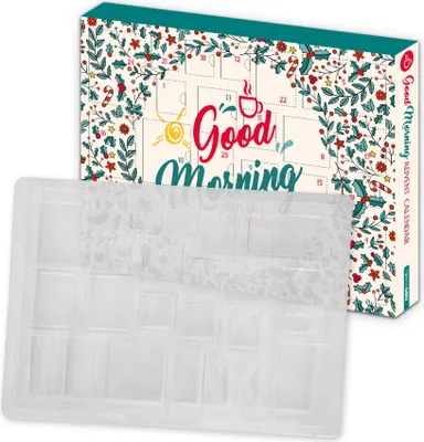 Produktbild von itenga Adventskalender GOOD Morning Rohling ungefüllt zum Selberfüllen -50x35x4,6cm