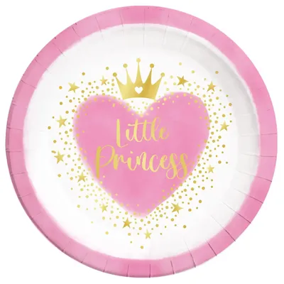 Image de Assiettes en papier My Little Princess, 23 cm, lot de 8