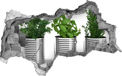 Produktbild von Selbstklebender Loch-3D-Aufkleber 95x73 cm aromatische Pflanzen