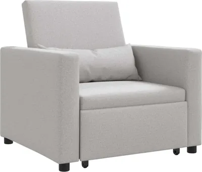 Immagine prodotto di Divano letto estraibile singolo con ruote Grigio nuvola Tessuto