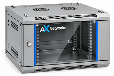 Produktbild von AX Networks 19" 6HE Wandschrank Netzwerkschrank Rackschrank 600 × 450 mm Grau