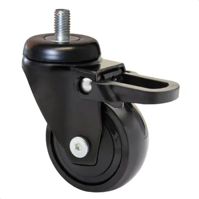 Produktbild von WAGNER 360° - 3C - Lenkrolle mit Bremse - Ø 50 mm, soft, Kugellager, Stift 10x16 mm, Tragkraft 50 kg, schwarz - 01235266
