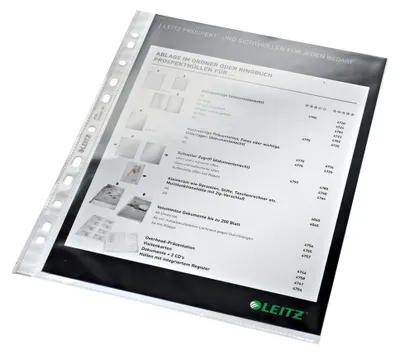 Produktbild von Leitz 47700002, A4, Transparent, Polypropylen (PP), 0,075 mm, 230 mm, 1 mm