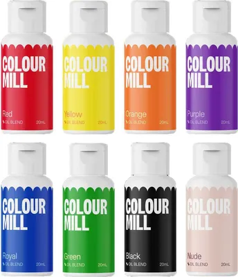 Produktbild von AOS Set | Colour Mill Lebensmittelfarbe Primary Set II 8x 20ml