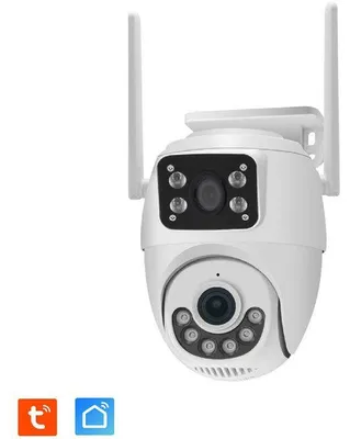 Immagine prodotto di Telecamera di sorveglianza da esterno, Wi-Fi, PT rotante, doppio sensore 2 x 3 MP, motorizzata, sirena