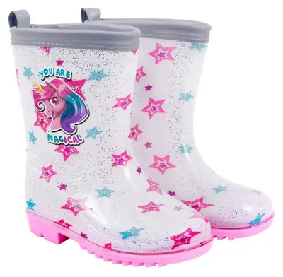 Produktbild von Coqui - "Perletti" Mein kleines Pony Gummistiefel für Kinder PP12012 (24,5 EU) (Weiß/Pink)