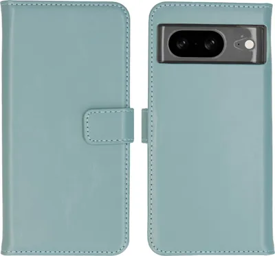 Image de Selencia Bibliothèque en cuir véritable pour le Google Pixel 8 - Air Blue