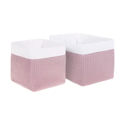 Produktbild von KraftKids Körbchen Waffel Piqué rosa 20 x 33 x 20 cm