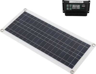 Zdjęcie produktu dla Panel słoneczny 30 W Ładowarka 30 A Zestaw regulatora napięcia Polikrystaliczny krzem do samochodów 12 V, kamperów, łodzi, przyczep morskich