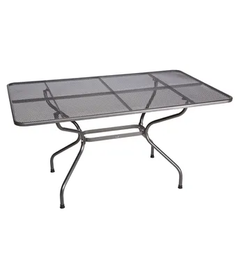 Produktbild von Royal Garden Gartentisch Streckmetall, ohne Schirmloch, 145 x 90 x 74 cm, Metall, grau